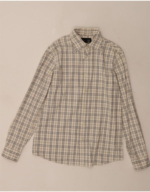 Camisa masculina Gas média xadrez branca