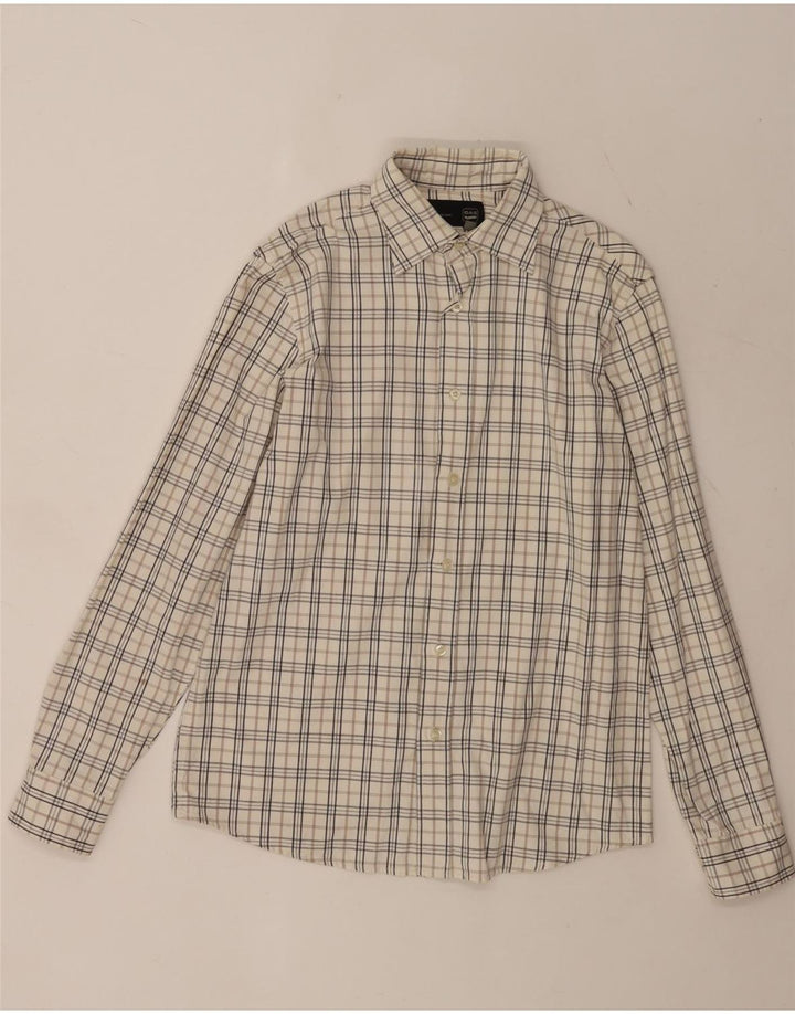 Camisa masculina Gas média xadrez branca
