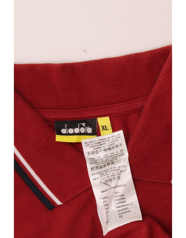 Camisa polo masculina DIADORA XL algodão vermelho