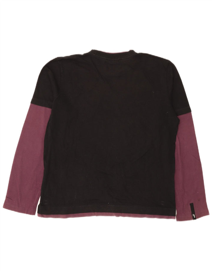 Puma Masculino Top Manga Longa Médio Preto Colorblock