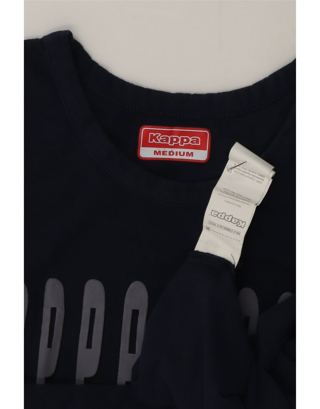 Kappa Mens Graphic Vest Top Médio Algodão Azul Marinho