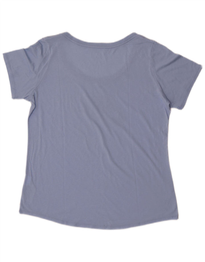 Camiseta Nike Feminina Athletic Cut Graphic Top UK 16 Grande Azul Poliéster