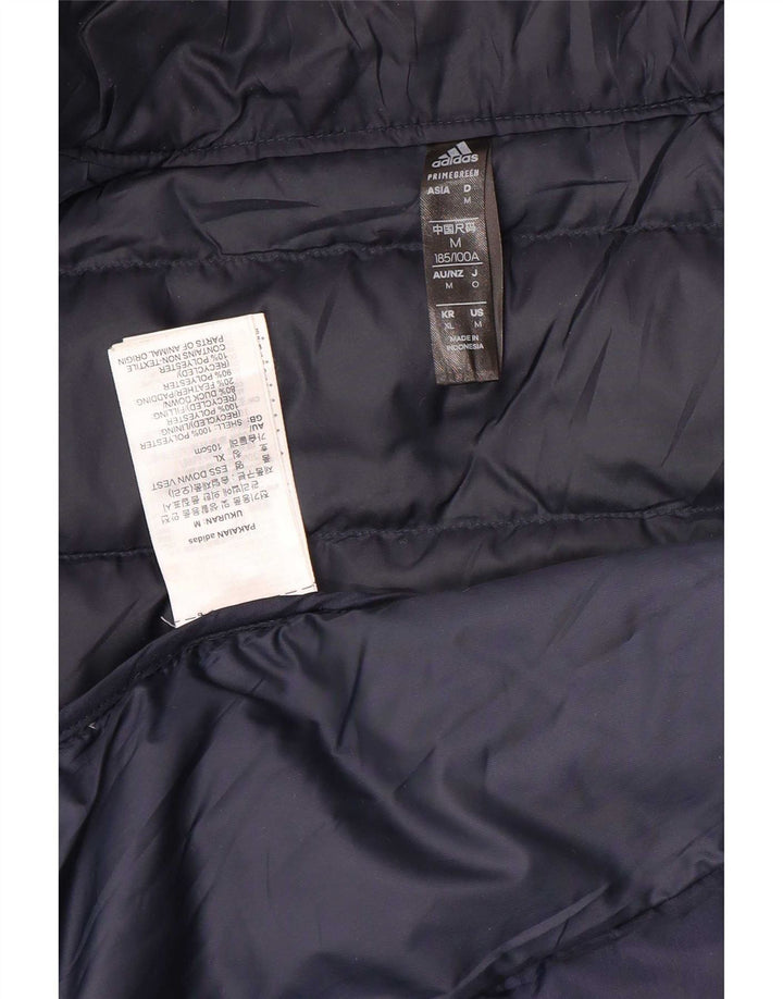 Colete acolchoado masculino Adidas UK 38 poliéster azul marinho médio