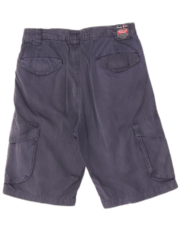 Shorts cargo masculino Murphy & Nye W32 algodão azul marinho médio