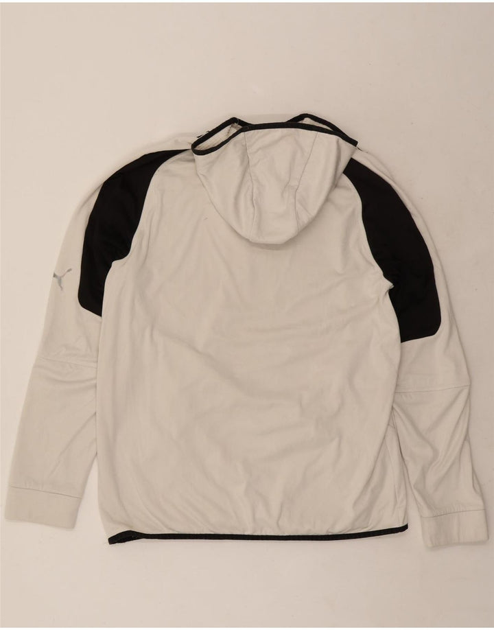 Puma Mens Hoodie Jumper XL Branco Colorblock Poliéster