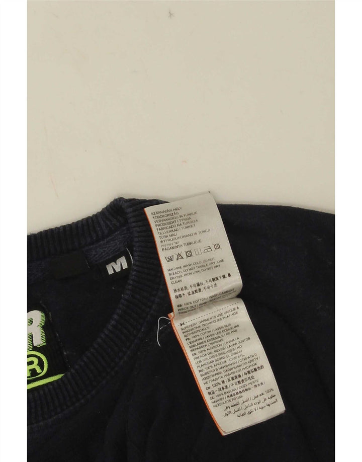 Camiseta gráfica masculina Superdry Top médio algodão azul marinho