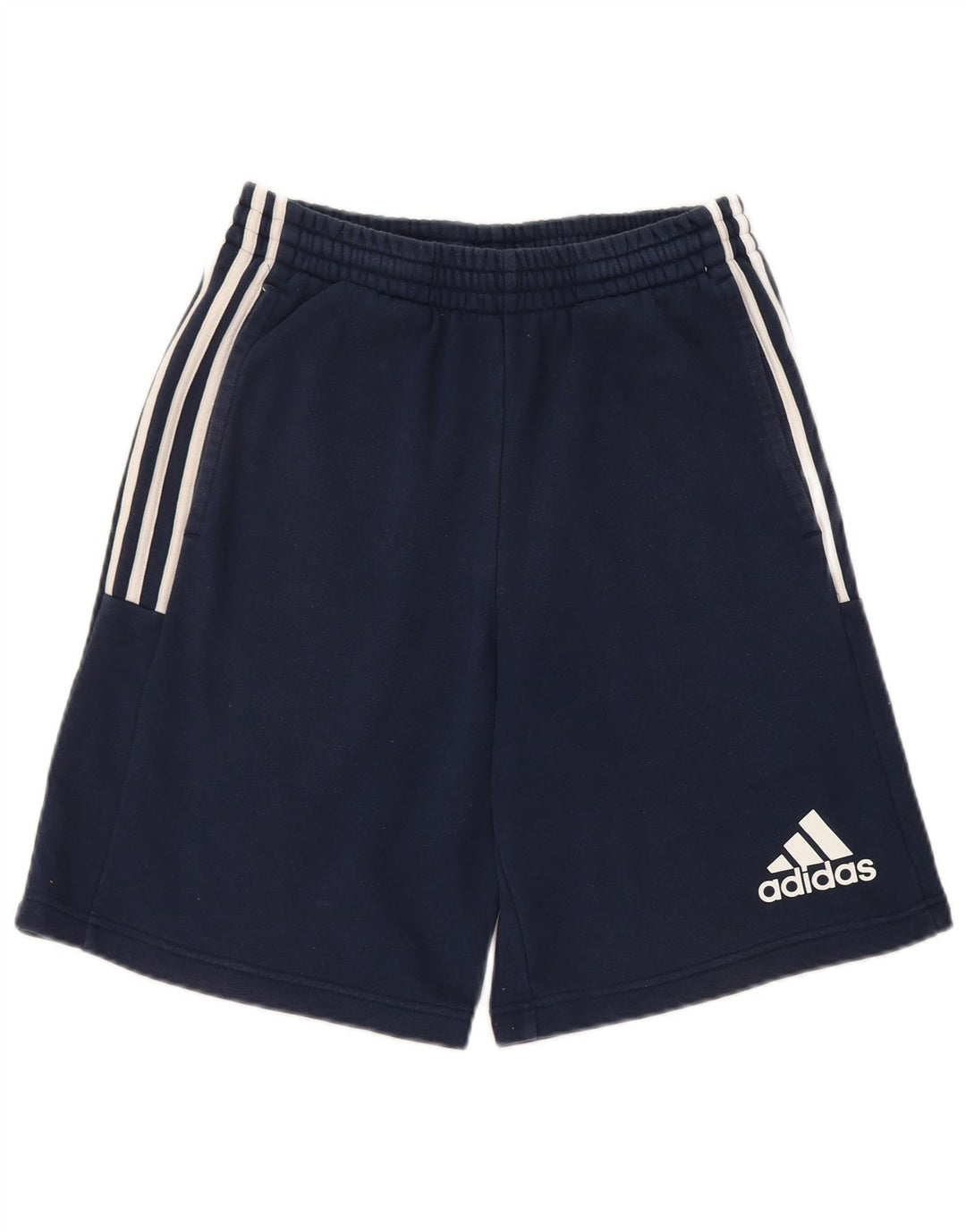 Shorts esportivos masculinos Adidas pequeno algodão azul marinho