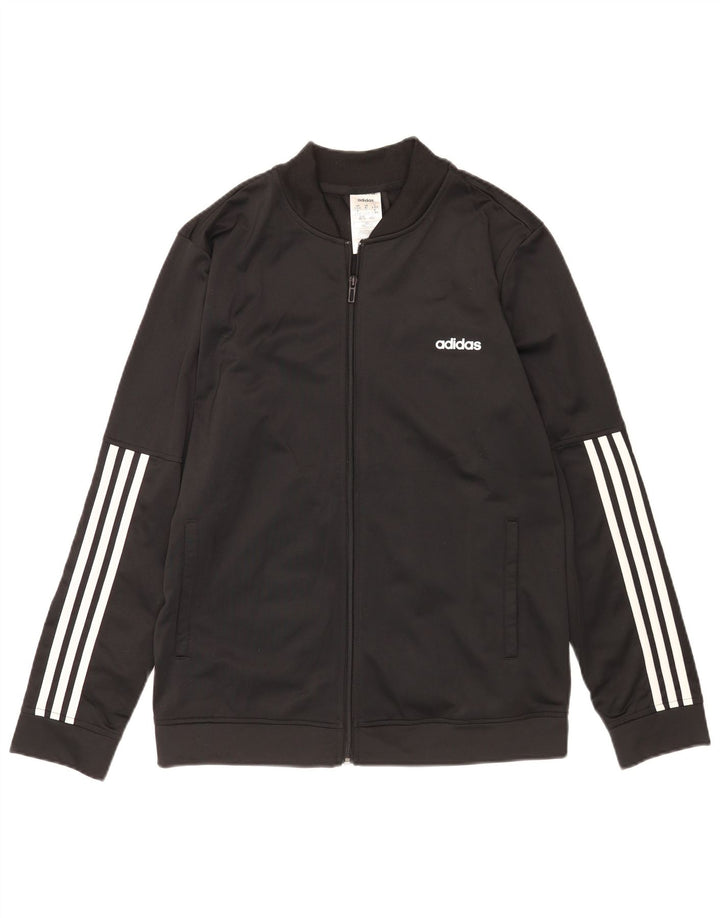 Adidas Womens Tracksuit Top Jacket UK 20/22 XL Preto Poliéster