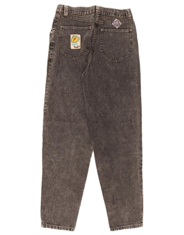 Vingar Calça jeans feminina cintura alta cônica W32 L32 algodão cinza