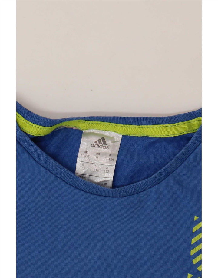 Camiseta Adidas Meninos Graphic 11-12 Anos Azul