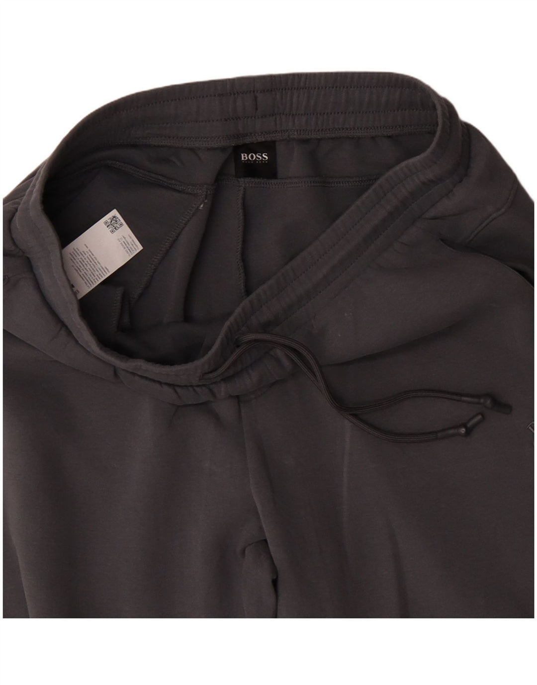 Calça de treino masculina Hugo Boss com estampa gráfica grande de algodão cinza
