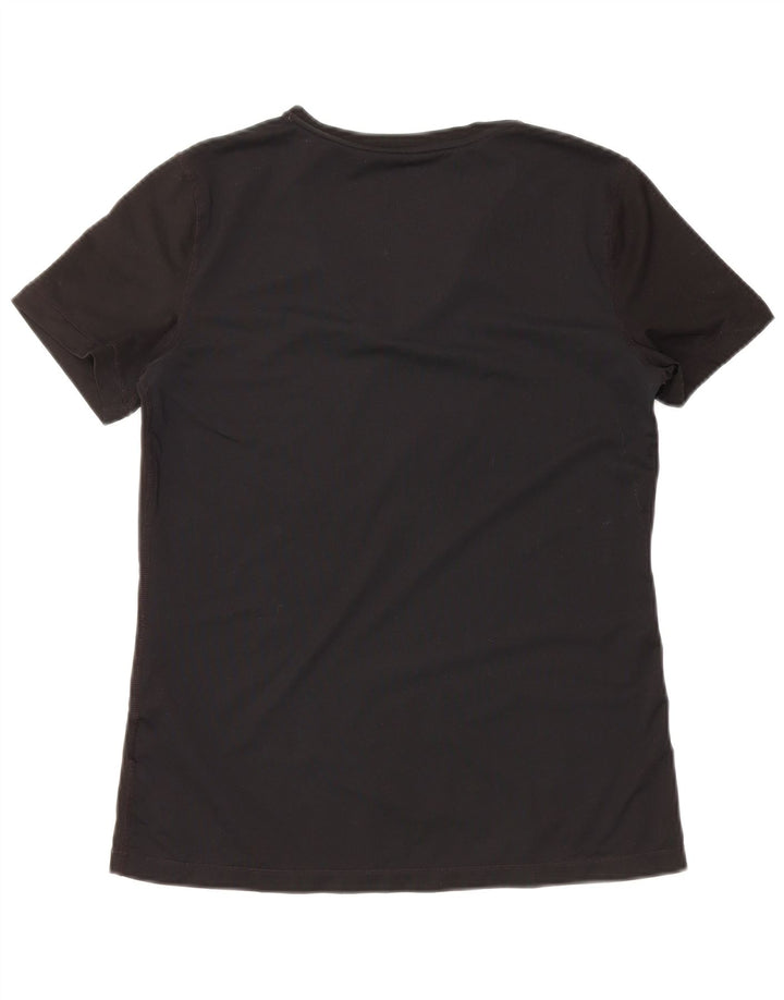 NIKE Womens T-Shirt Top UK 12 Medium Black