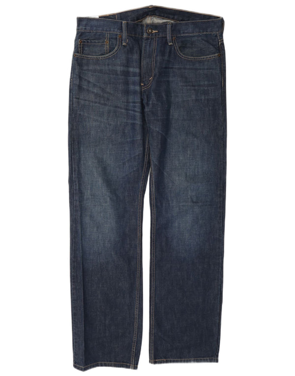 Levi's Masculino 514 Straight Jeans W34 L32 Azul Marinho Algodão