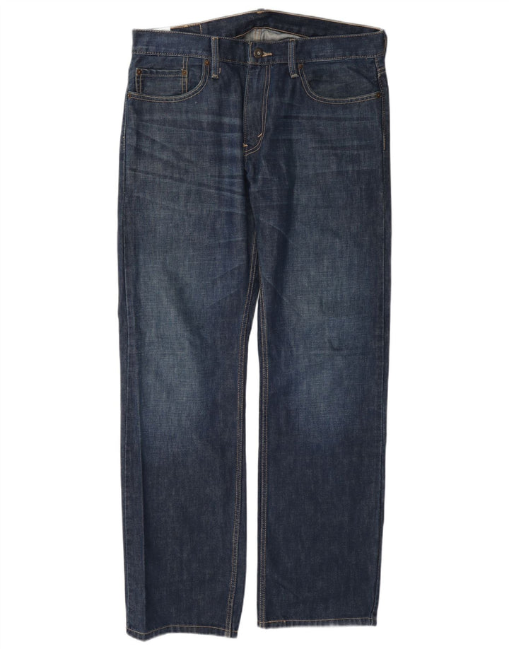 Levi's Masculino 514 Straight Jeans W34 L32 Azul Marinho Algodão