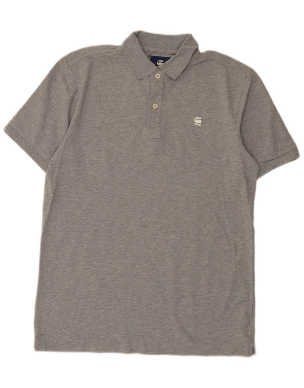 Camisa polo masculina G-Star algodão cinza médio