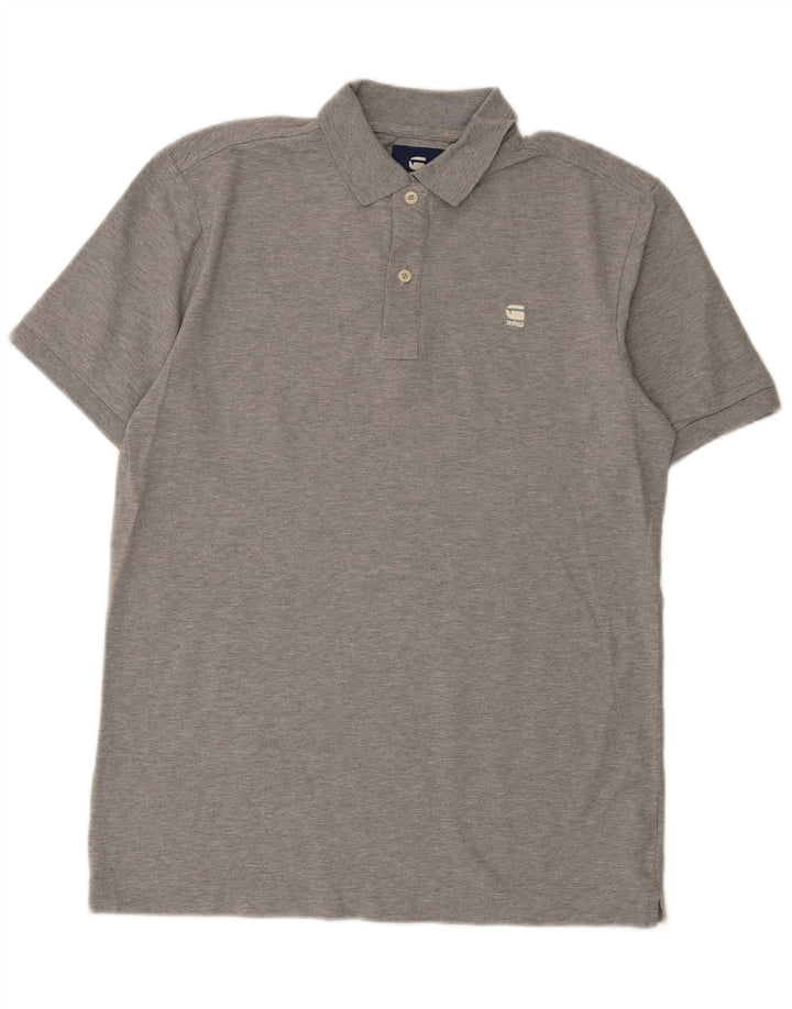 Camisa polo masculina G-Star algodão cinza médio