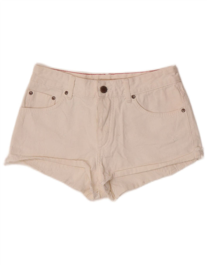 Calça jeans feminina Roxy pequena W26 algodão branco