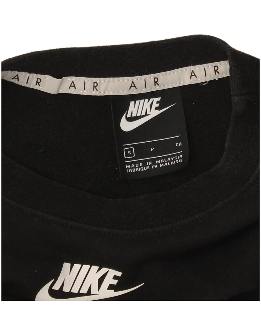 Moletom Nike Feminino Oversized Crop Graphic Jumper UK 10 Pequeno Preto