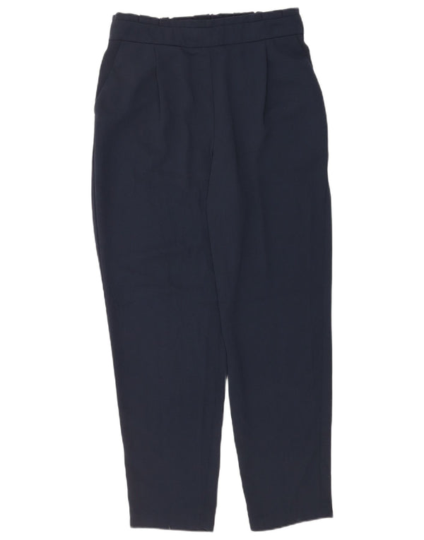 Calça casual feminina M&Co cônica UK 14 médio W28 L28 azul marinho