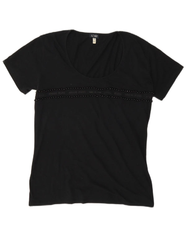 Camiseta feminina Armani Jeans EU 46 XL preta