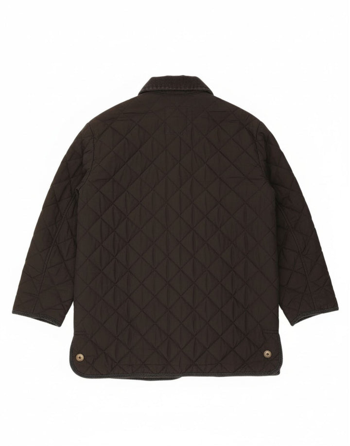 Jaqueta acolchoada feminina vintage IT 48 XL algodão preto