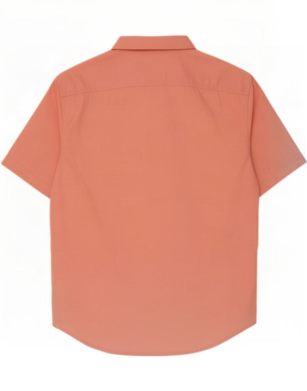 Camisa masculina Dockers manga curta regular fit médio algodão laranja