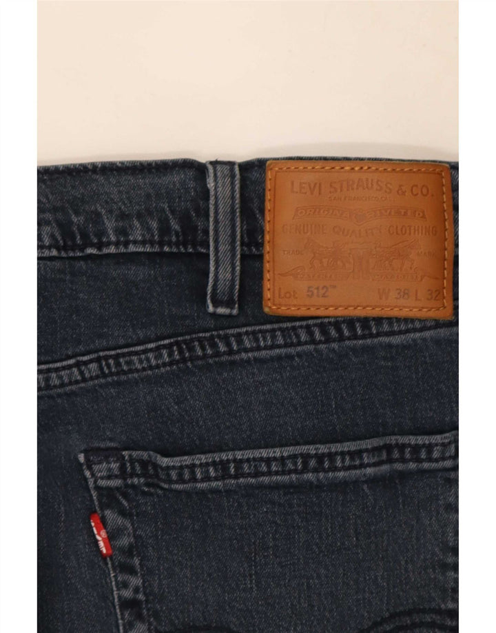 Calça jeans masculina Levi's 512 Slim Tapered W38 L32 azul marinho