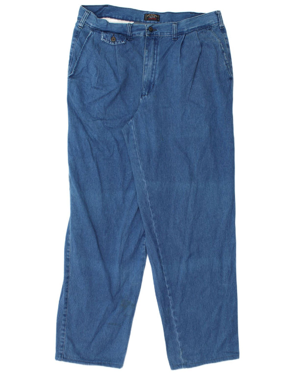 Paul & Shark Mens Tapered Jeans EU 48 Médio W36 L31 Azul Algodão