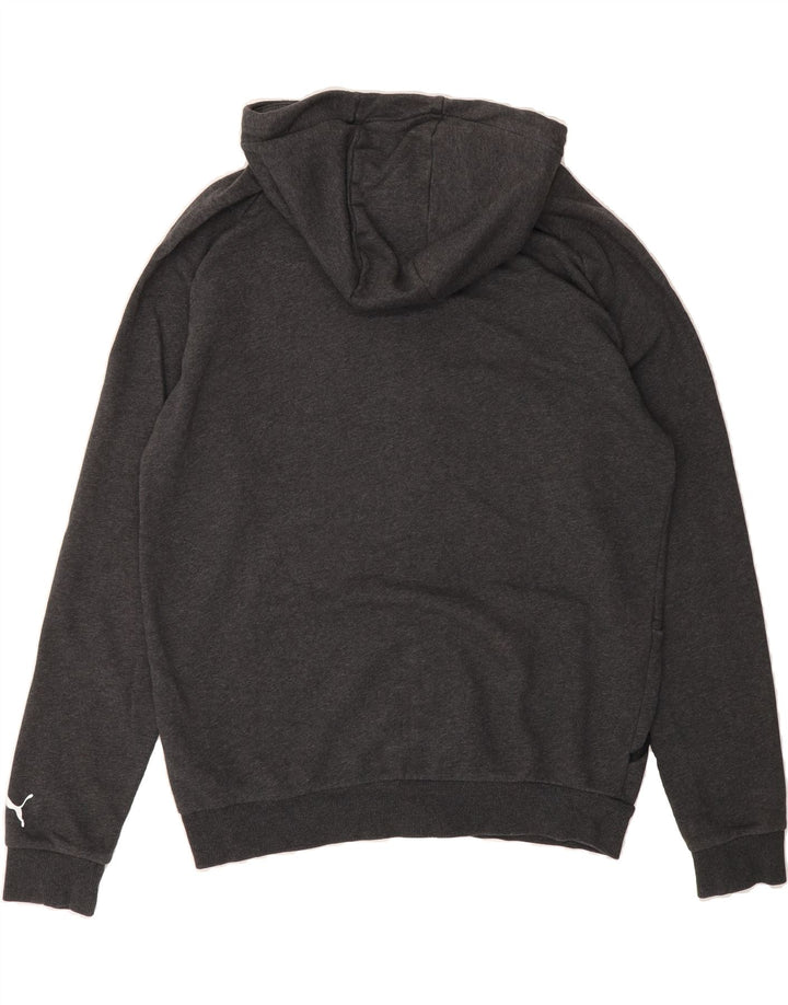 PUMA Mens Graphic Zip Hoodie Sweater Medium Grey Cotton Vintage Puma and Second-Hand Puma from Messina Hembry 