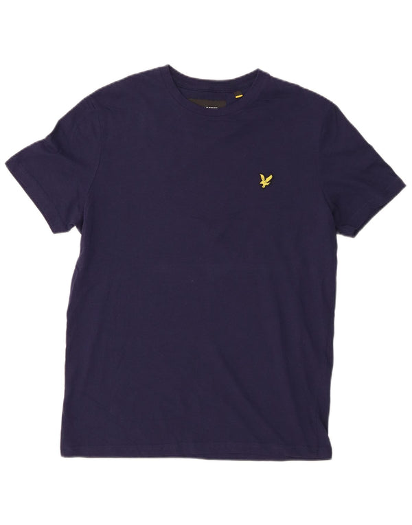 Camiseta masculina Lyle & Scott pequena algodão azul marinho