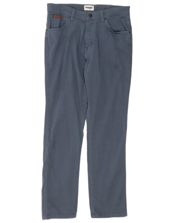 Calça Wrangler masculina Texas Straight Slim Fit casual W34 L32 algodão azul