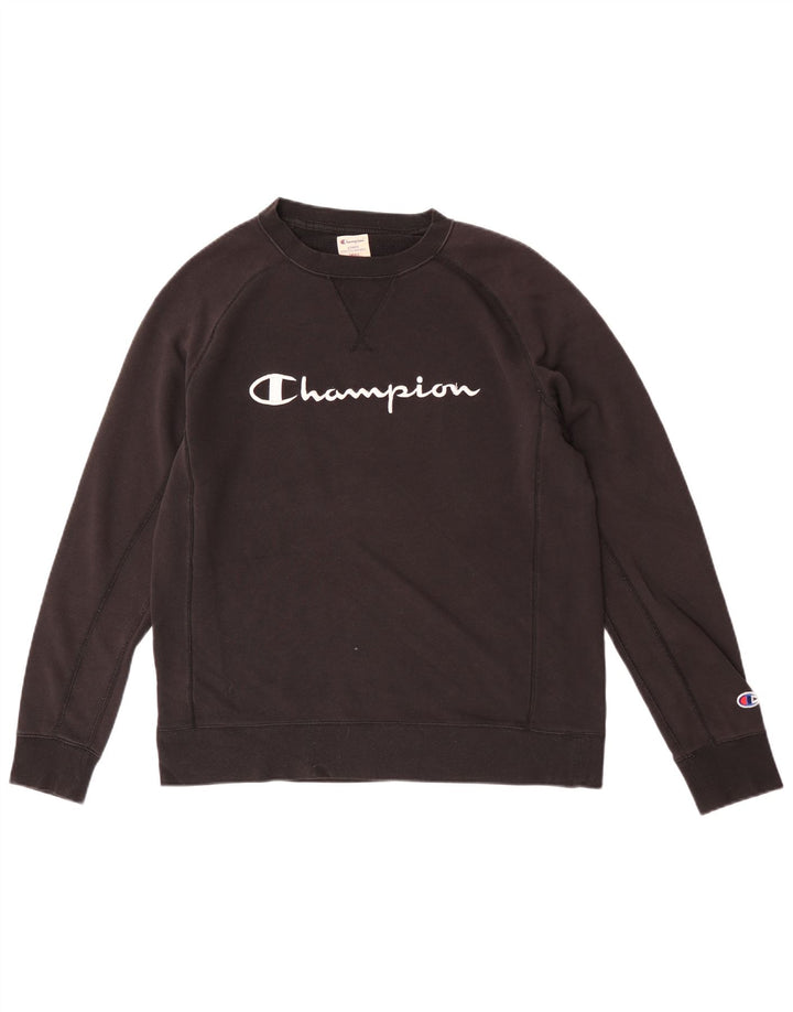 Champion moletom gráfico masculino jumper pequeno preto