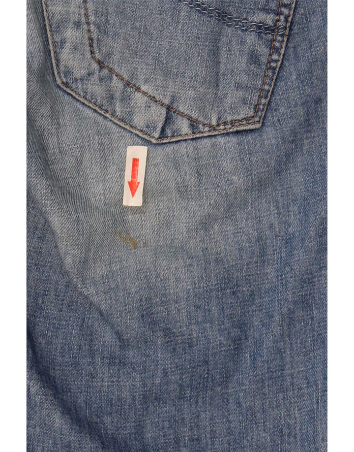 Lee Womens Chazey Cargo Shorts jeans W27 pequeno algodão azul