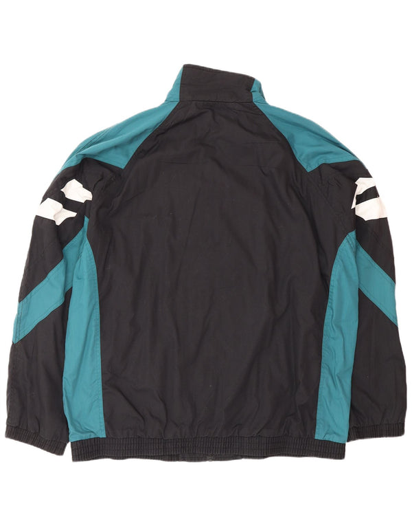 CRANE Mens Loose Fit Treino Top Jacket XL Preto Colourblock Poliéster