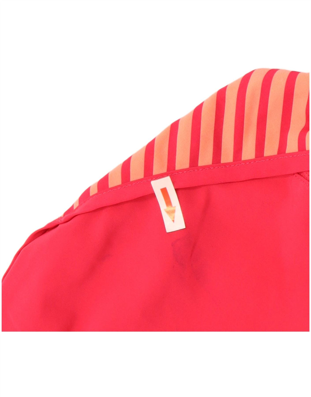 Shorts esportivos femininos Puma UK 12 poliéster listrado rosa médio