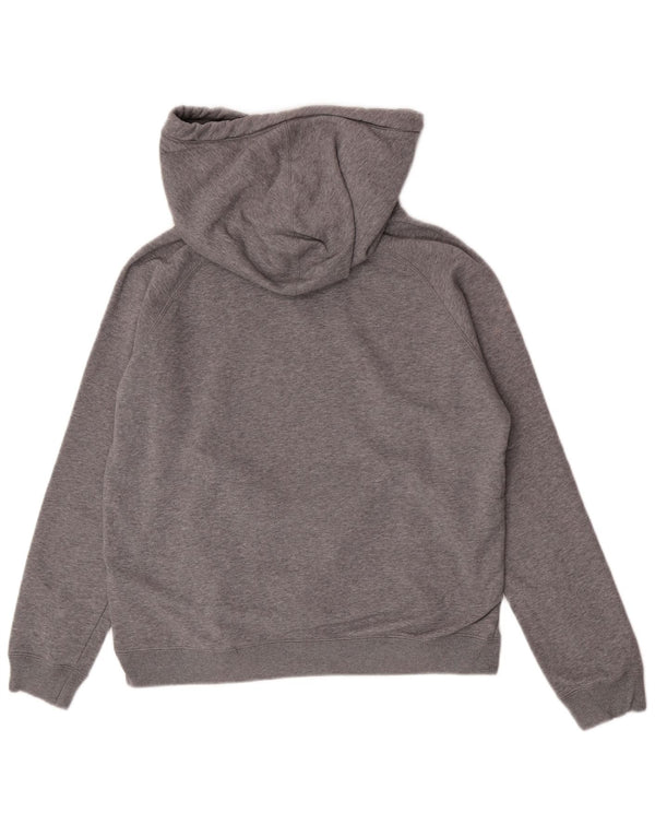 Jumper com capuz feminino Nike UK 16 grande algodão manchado cinza