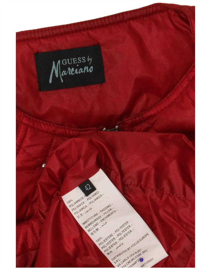 Jaqueta acolchoada feminina Guess By Marciano IT 42 poliamida manchada vermelha média