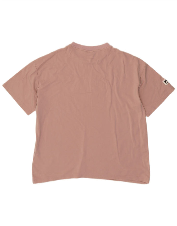 Camiseta feminina com estampa oversized FILA Reino Unido 16 grande viscose rosa