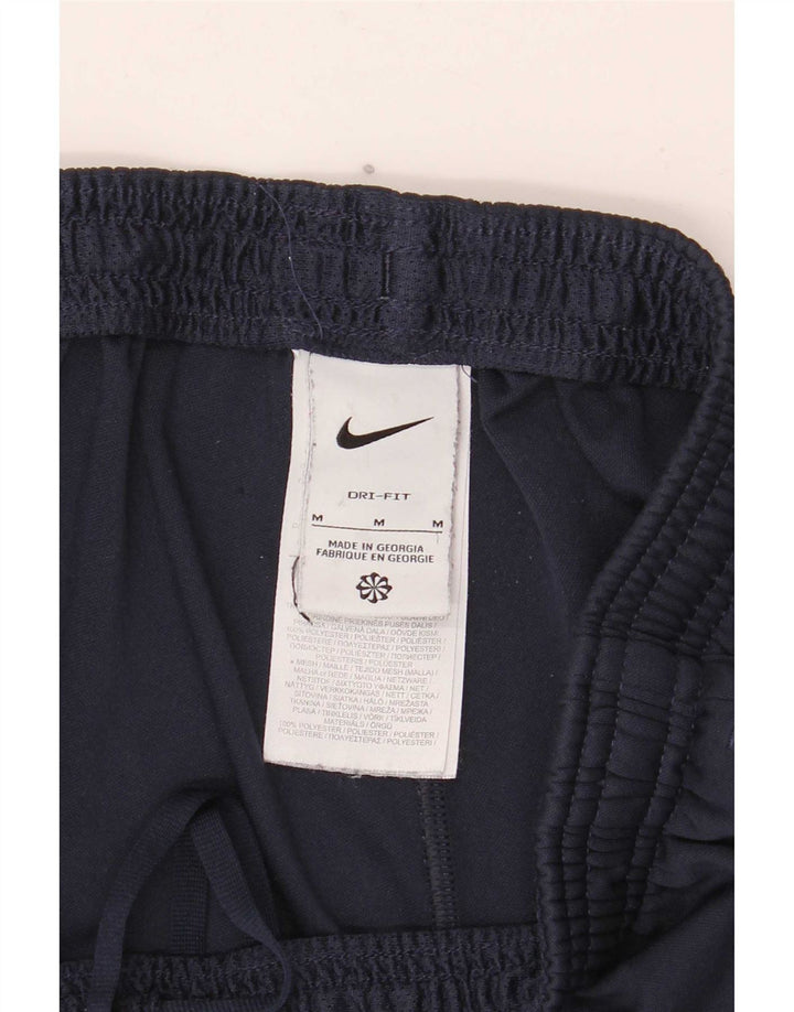 Calça de treino masculina Nike Dri Fit médio azul marinho colorblock poliéster