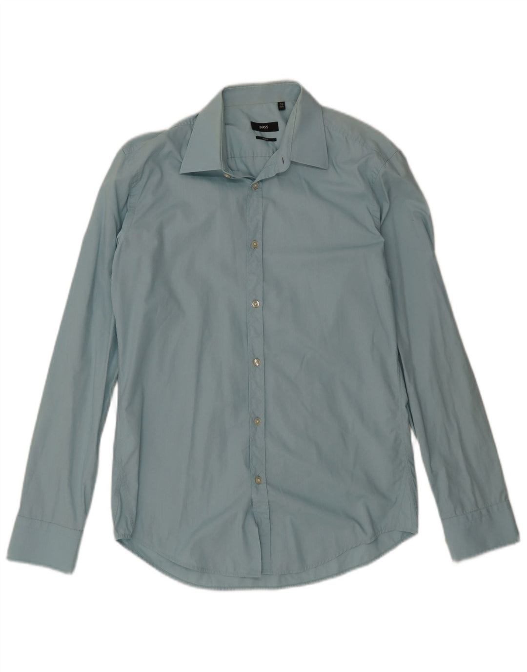 Camisa Slim Fit Masculina Hugo Boss Tamanho 39 15 1/2 Azul Médio