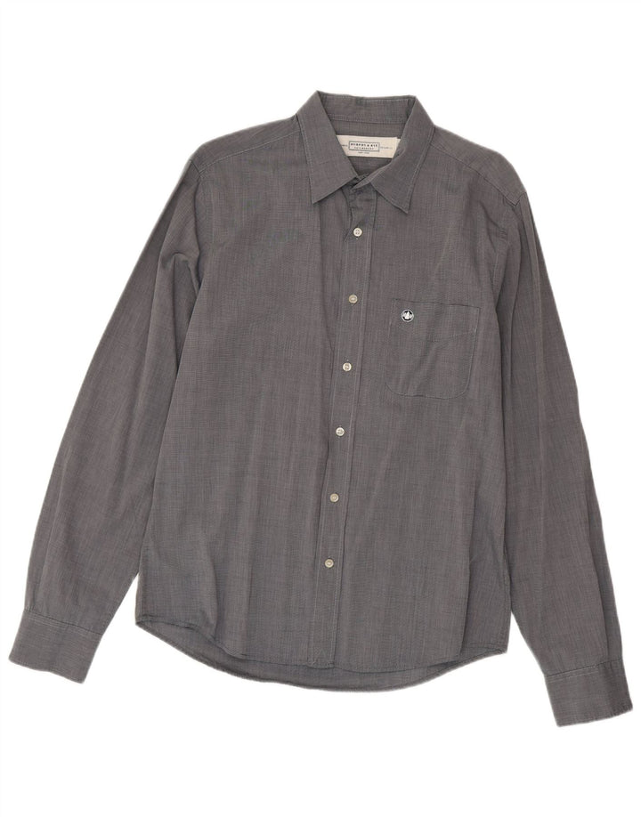 Camisa masculina Slim Fit Murphy & Nye grande cinza