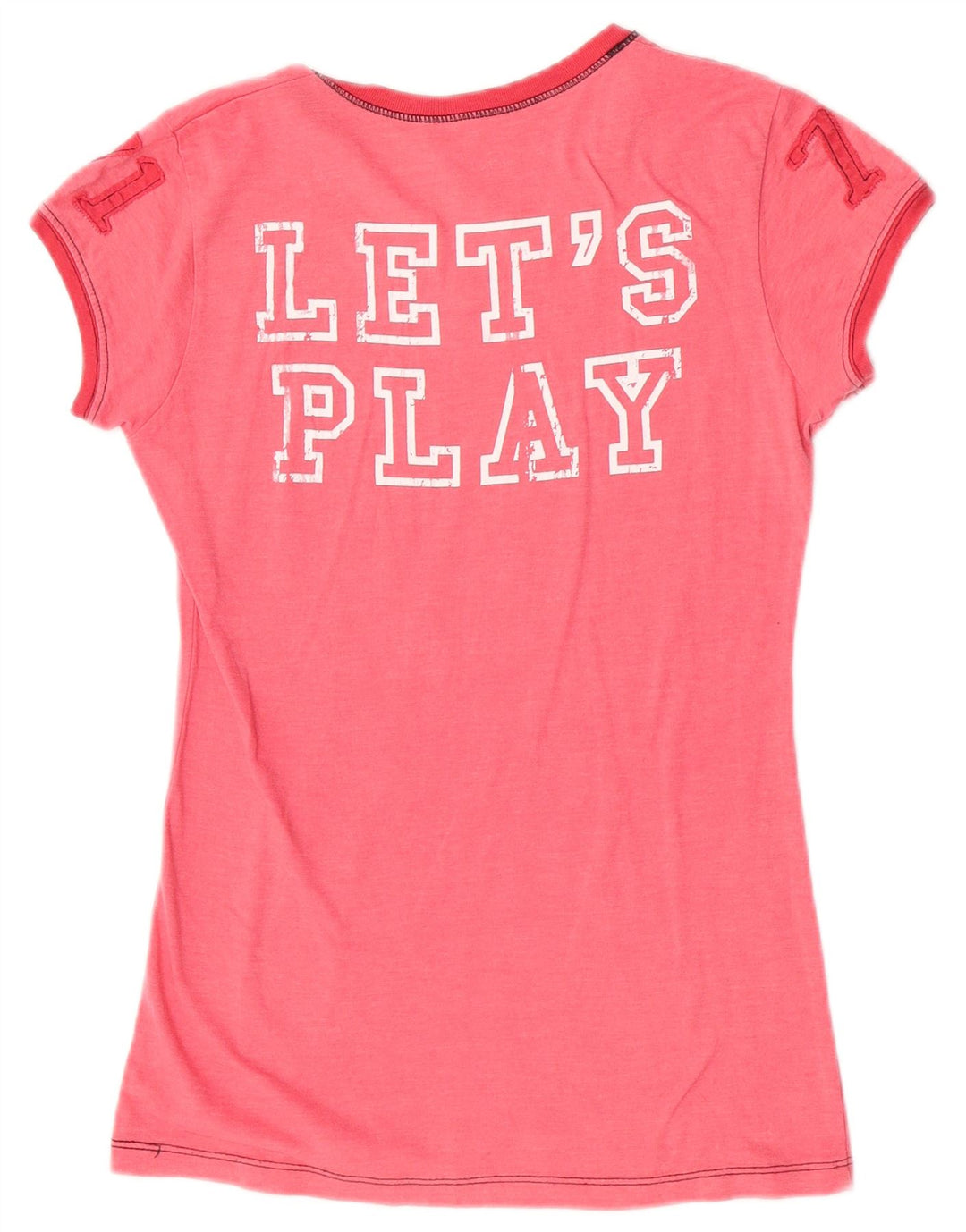 Camiseta feminina de manga curta com estampa Hard Rock Cafe UK 12 rosa médio