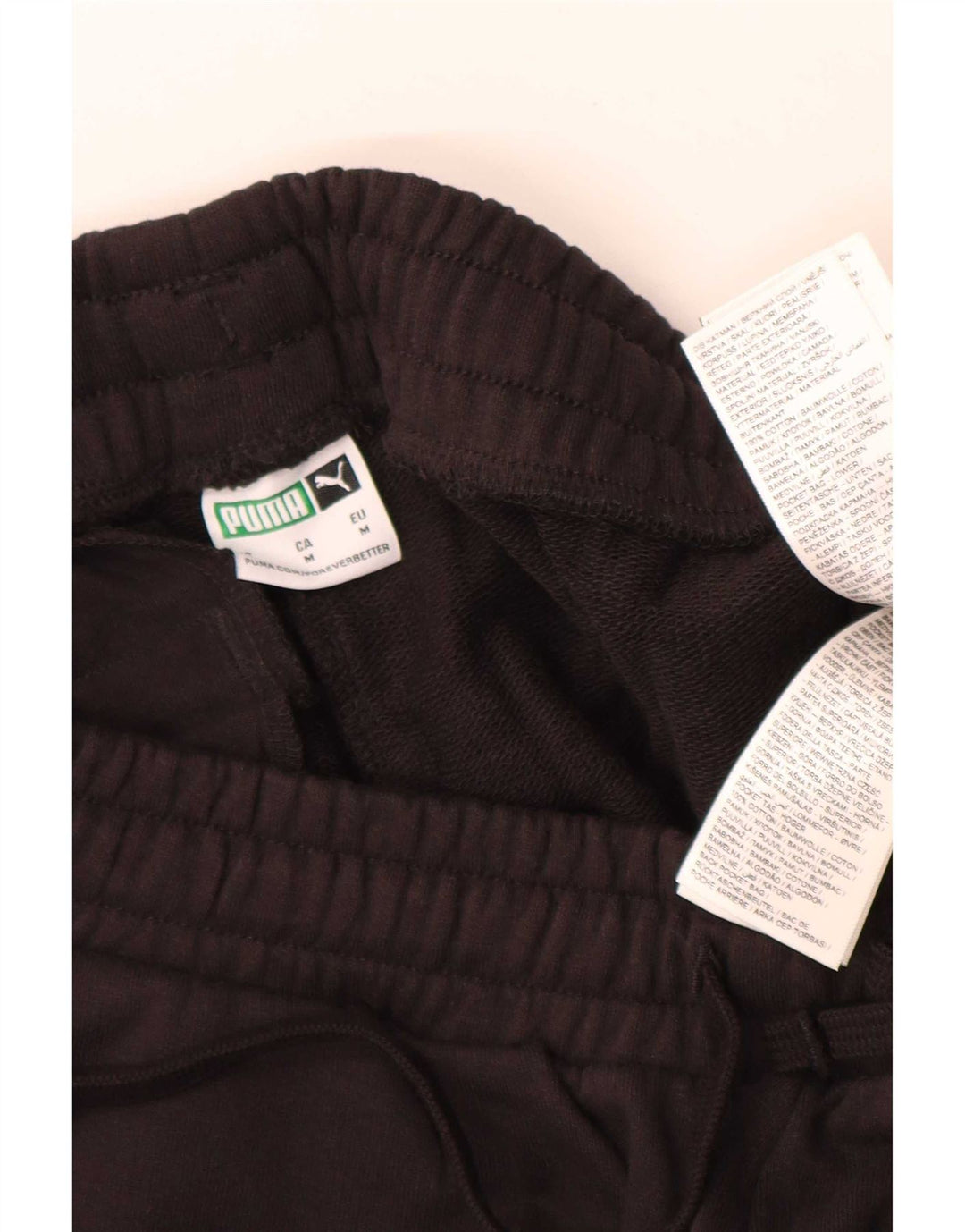 Calça de treino feminina Puma UK 14 médio preto algodão