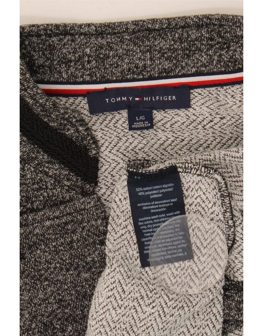 Jaqueta blazer feminina Tommy Hilfiger Reino Unido 14 grande algodão manchado cinza