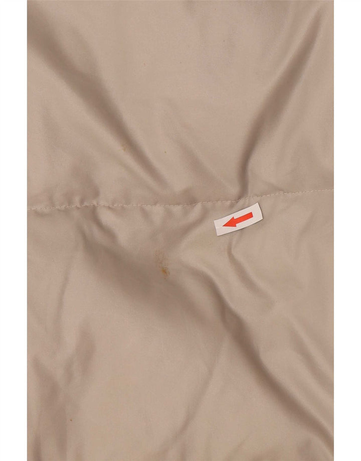 Jaqueta acolchoada masculina vintage de ajuste solto Reino Unido 36 nylon branco pequeno