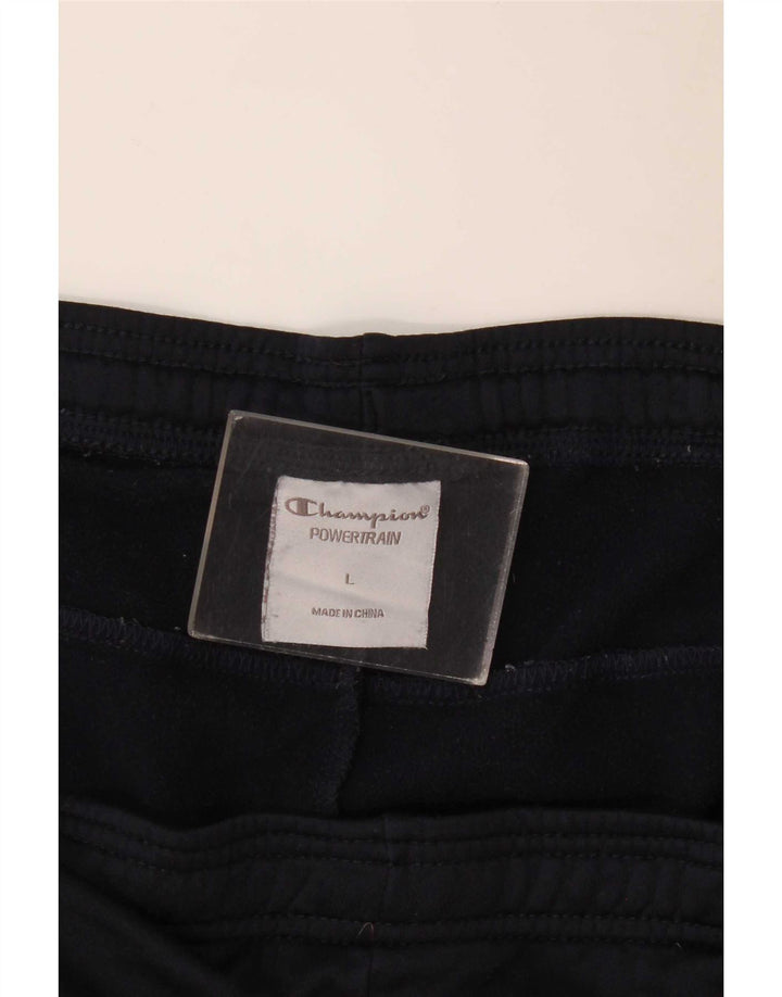 Calça de treino masculina Champion grande poliéster azul marinho