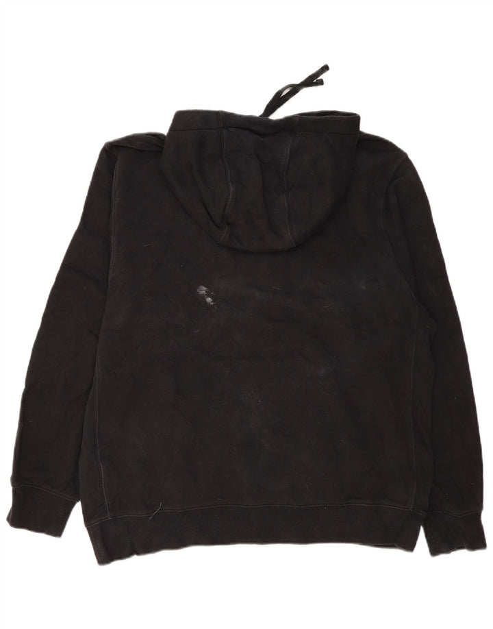 Nike Mens Hoodie Jumper Grande Algodão Preto