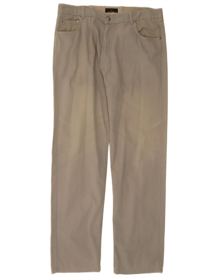 Zara Calça masculina reta casual W38 L33 cinza