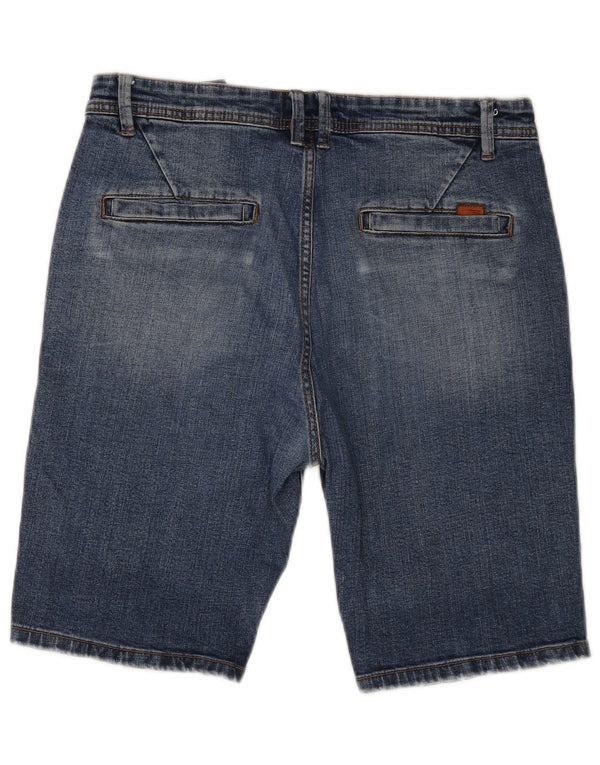 Zara Mens Denim Shorts EU 42 Grande W32 Azul