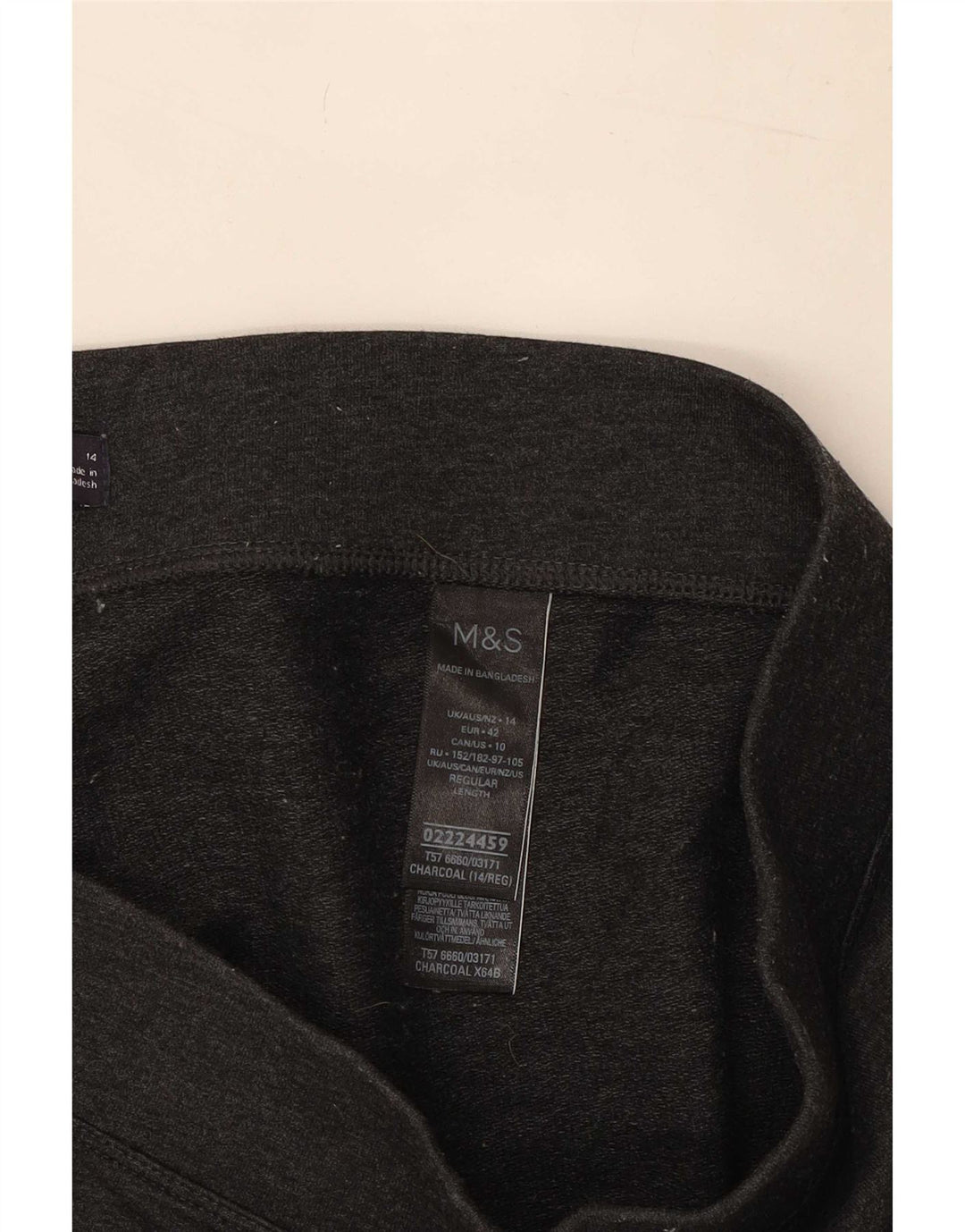 Leggings femininas Marks & Spencer Reino Unido 14 grande algodão cinza